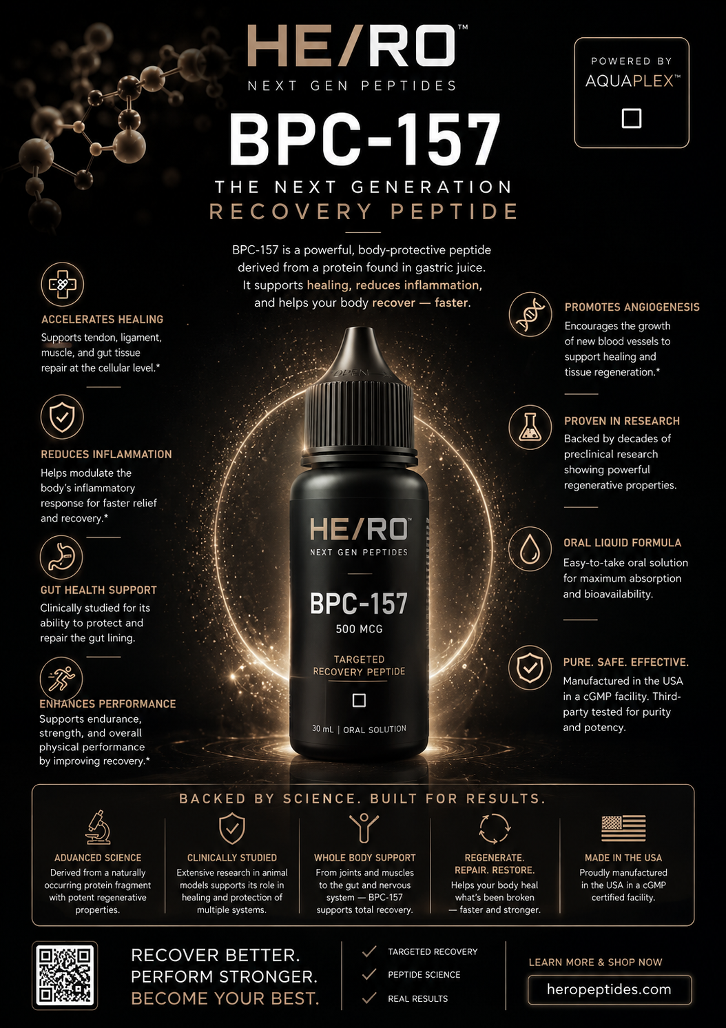 HE/RO BPC-157 Next Gen Recovery Peptide product proposal