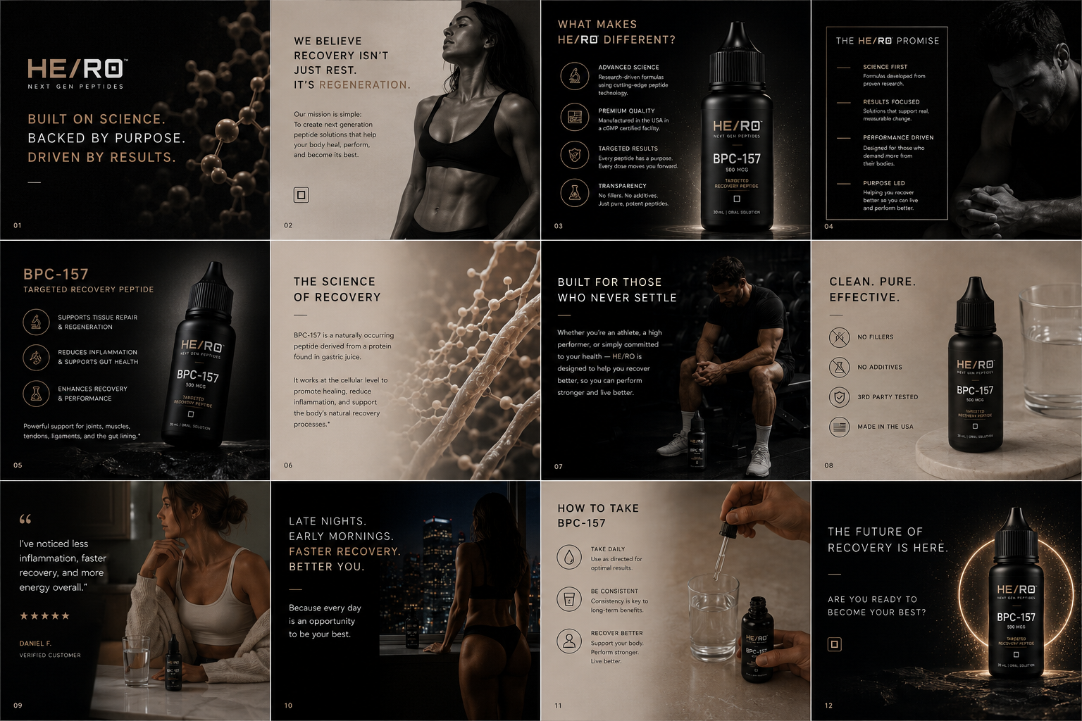 HE/RO social campaign grid — editorial direction